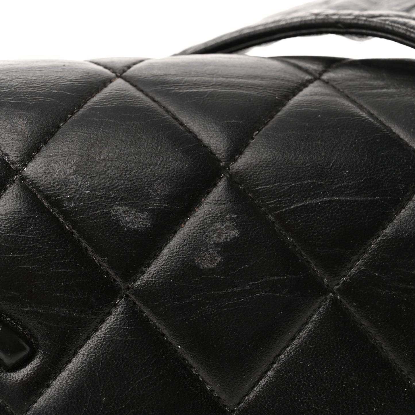 Lambskin Quilted CC Single Flap Shoulder Bag Black