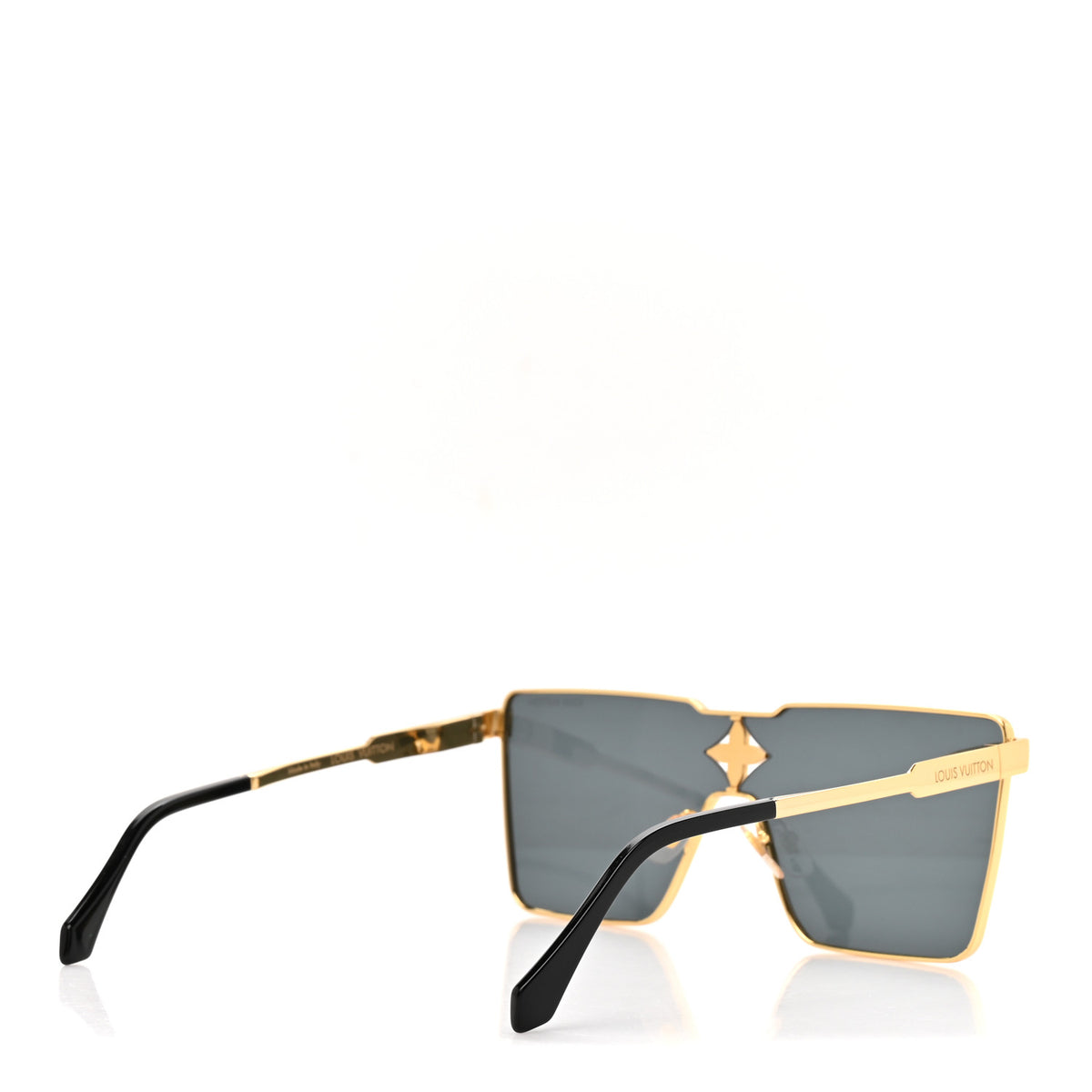 Louis Vuitton Acetate Swarovski Crystal Cyclone Sunglasses Z1700U Gold 4 of 7