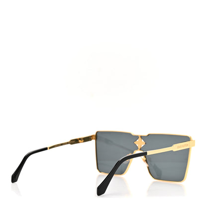 Louis Vuitton Acetate Swarovski Crystal Cyclone Sunglasses Z1700U Gold 4 of 7
