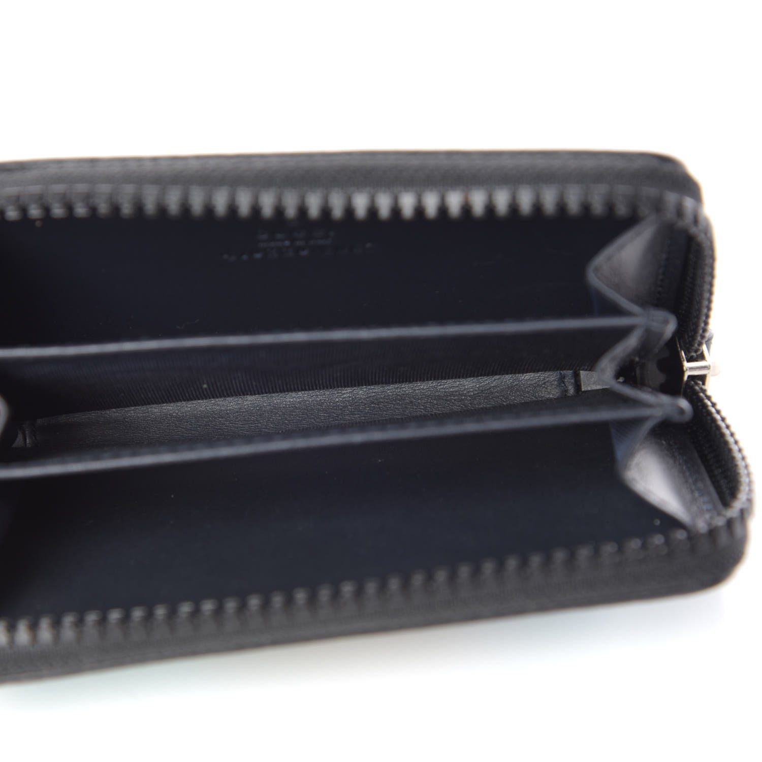 Gucci GG Supreme Monogram Blooms Zip Around Card Case Wallet Beige Blue Navy 5 of 10