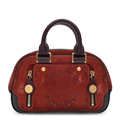 Louis Vuitton Suede Stamped Alligator Embossed Havane Bowler PM Brun 1 of 9