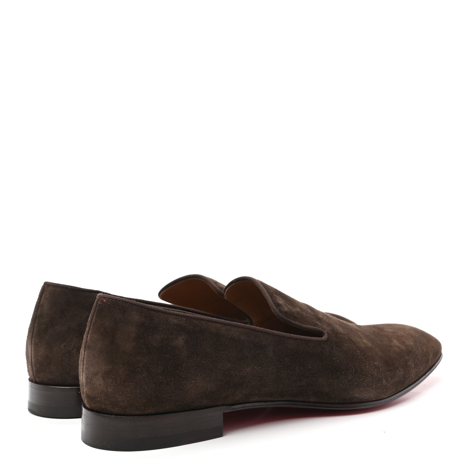 Christian Louboutin Veau Velours Mens Dandelion Flat Loafers 46 Arabica 4 of 8