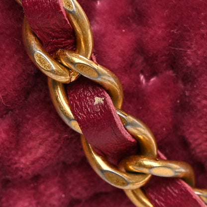 Chanel Velvet Camellia Embossed Jewel Belt Card Holder With Chain Pink 13 of 13