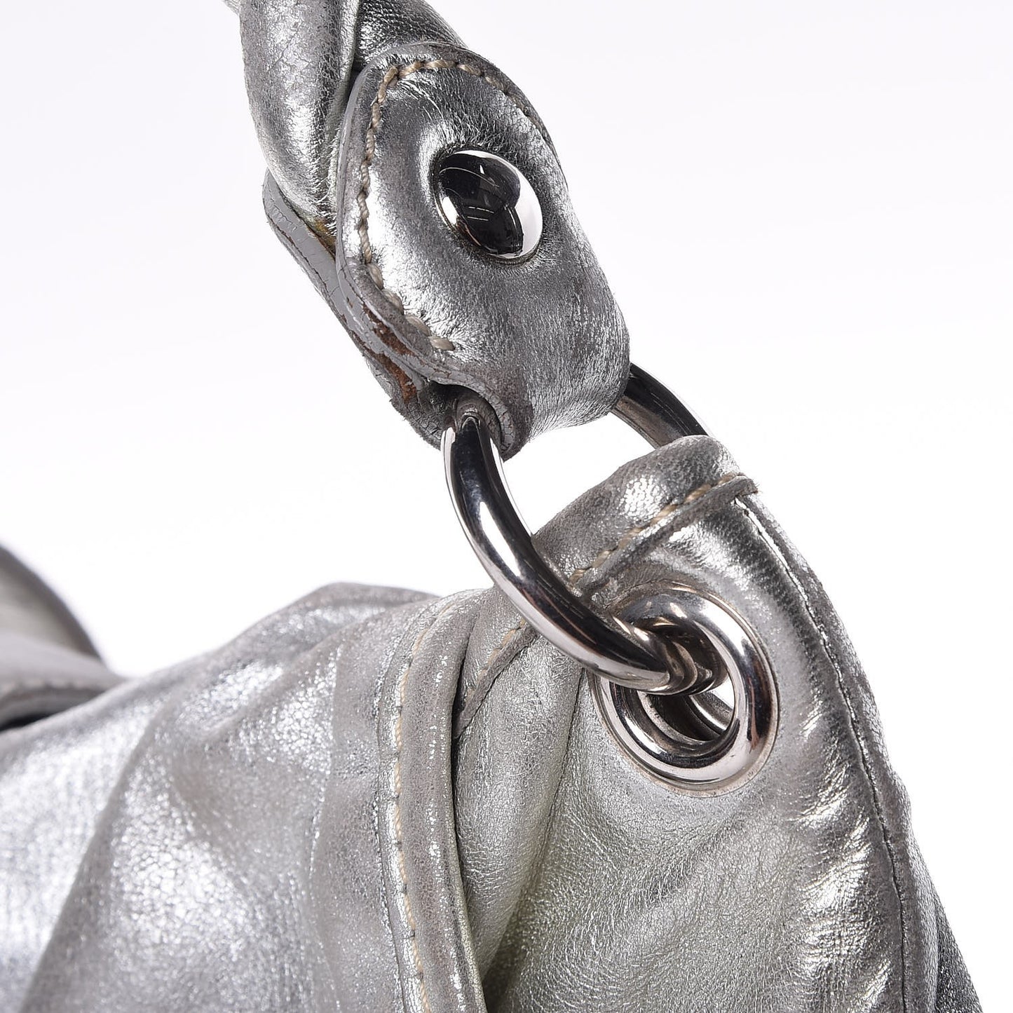 Metallic Nappa Matelasse Coffer Silver