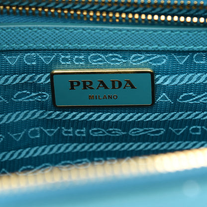 Prada Saffiano Lux Small Double Zip Tote Turchese 5 of 7