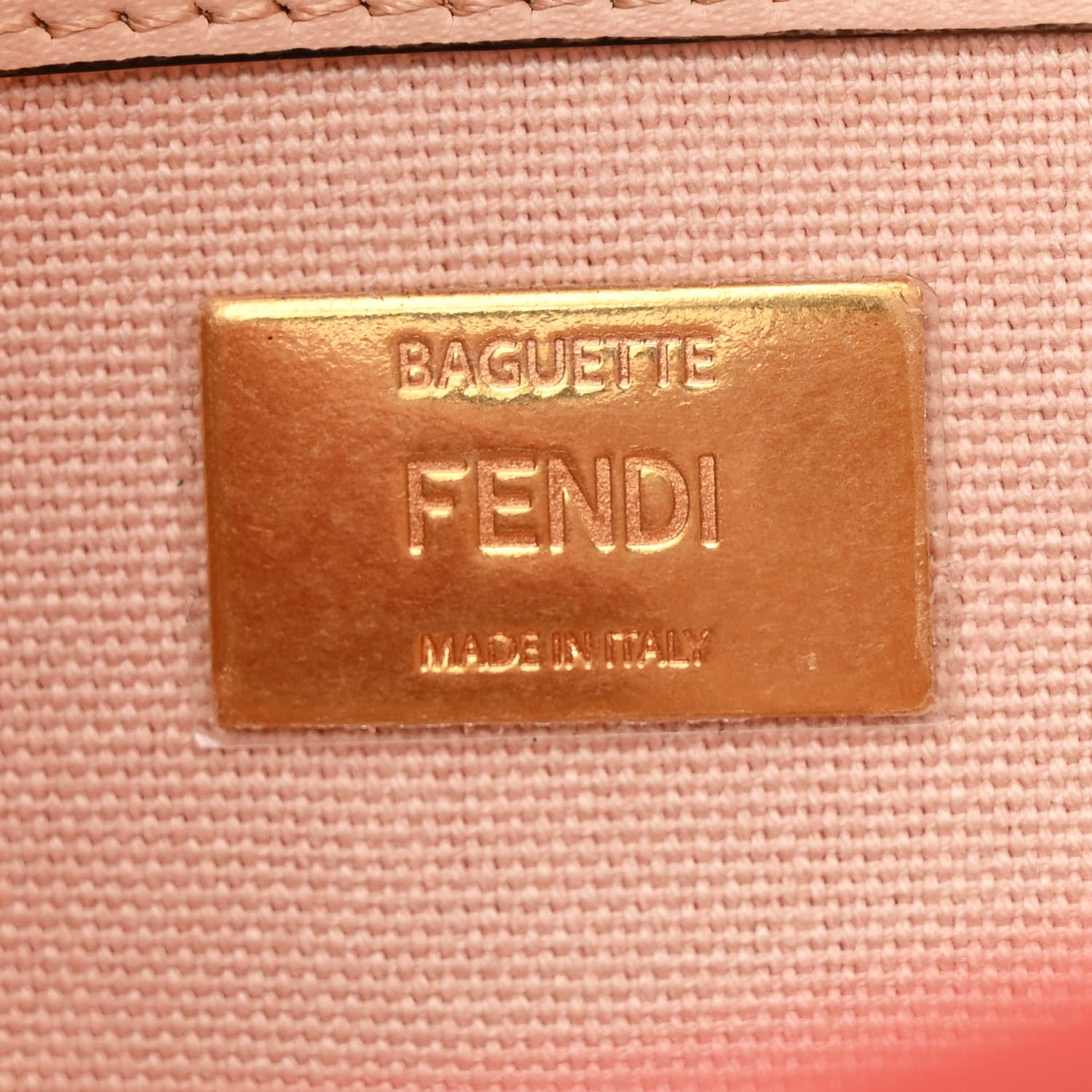 Fendi Canvas Vitello King FF Embroidered Baguette Rosa Quarzo Bloody Mary Multicolor 6 of 10