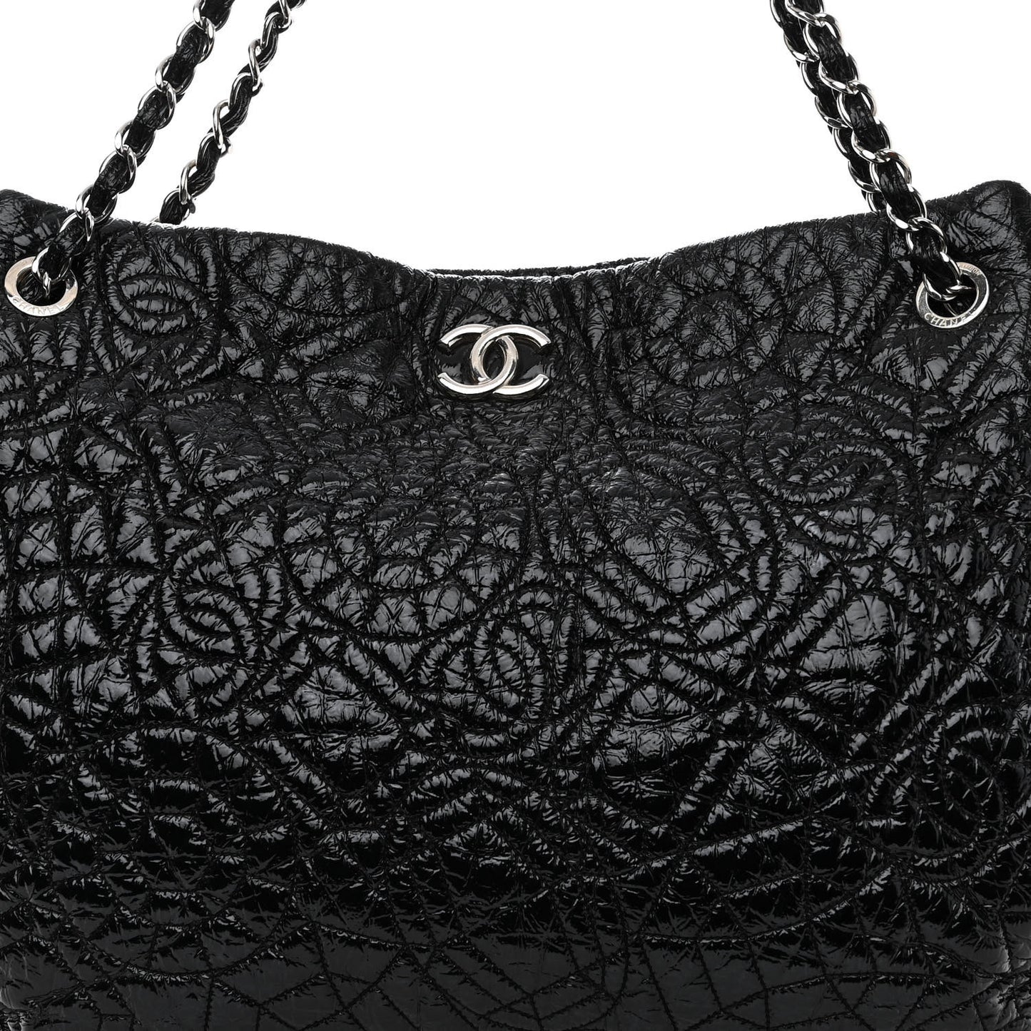 Vinyl Graphic Edge Tote Black