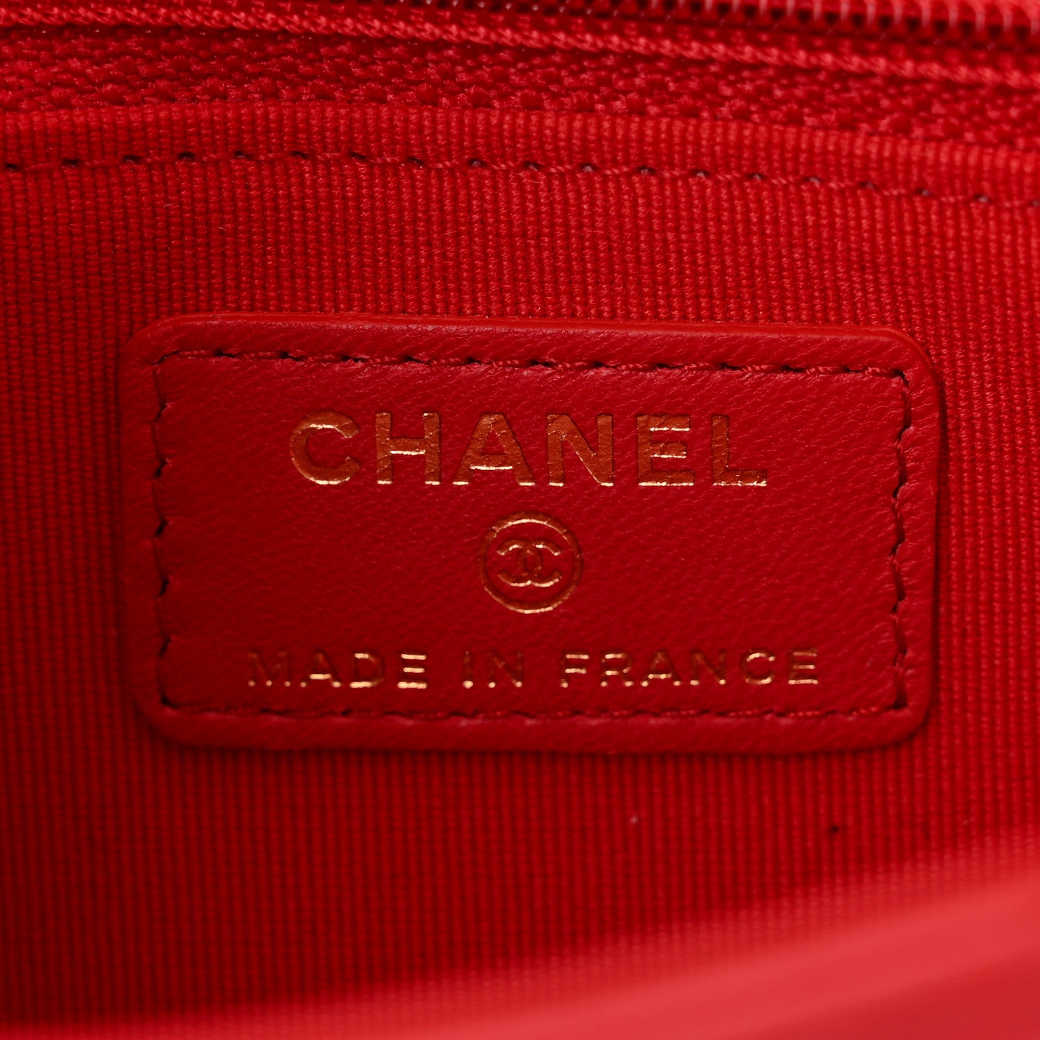 Chanel Lambskin Chevron Stitched Flap White Red 6 of 10
