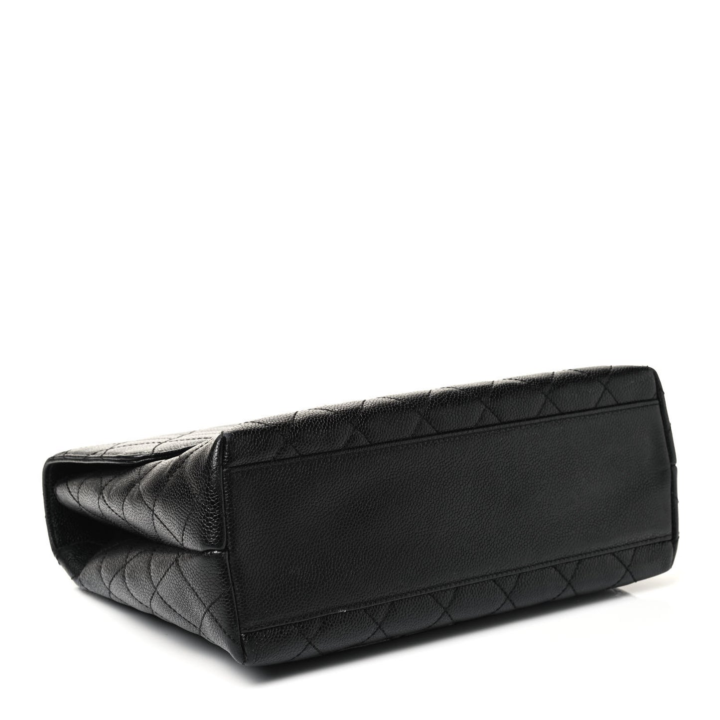 Caviar Quilted Jumbo Kelly Flap Black