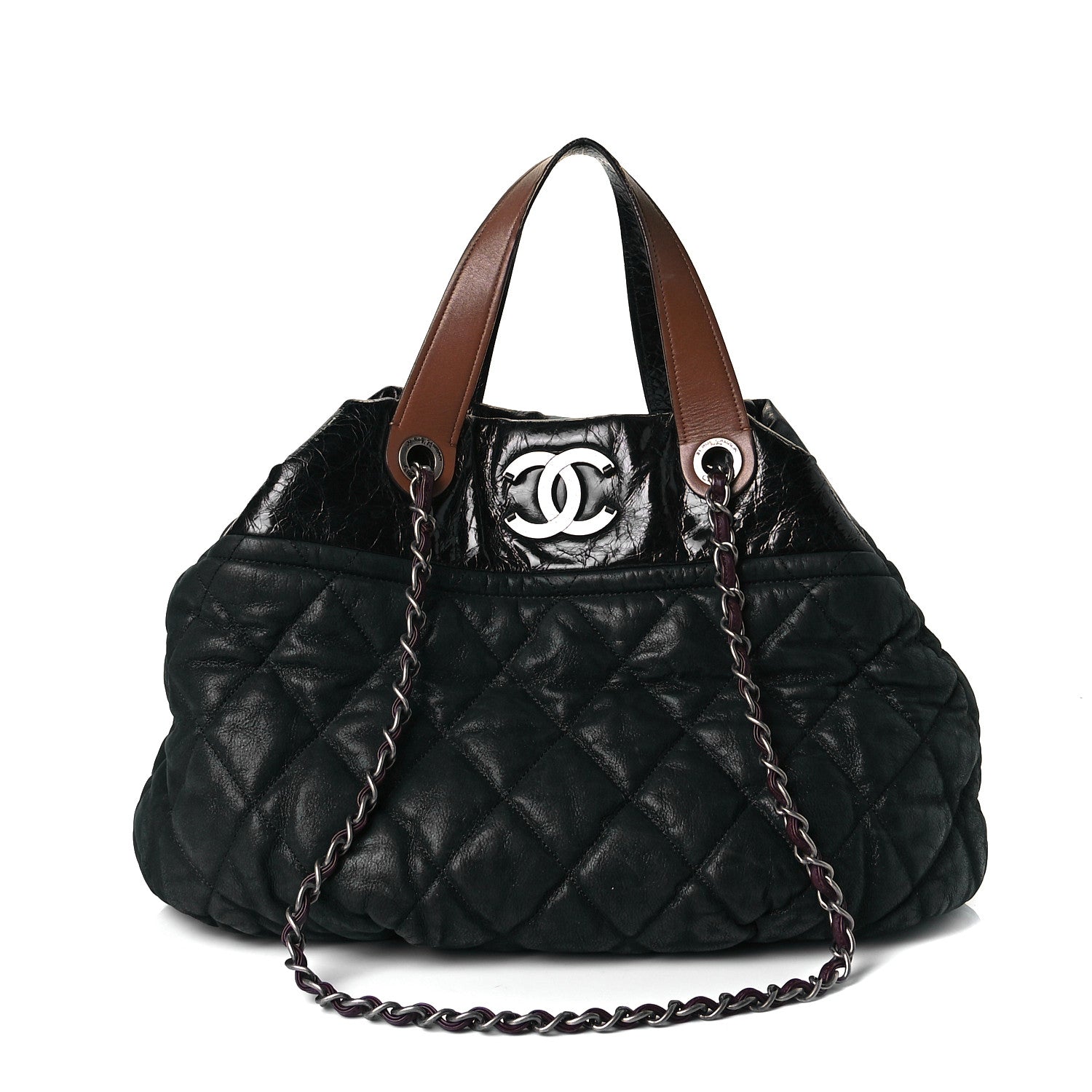 Chanel Iridescent Calfskin In the Mix Tote Black 1 of 6