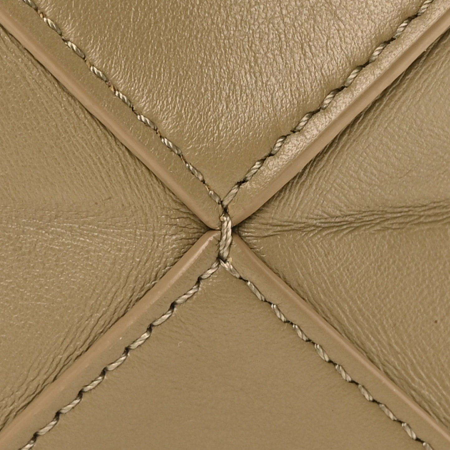 Shiny Calfskin Mini Puzzle Fold Tote Eucalyptus