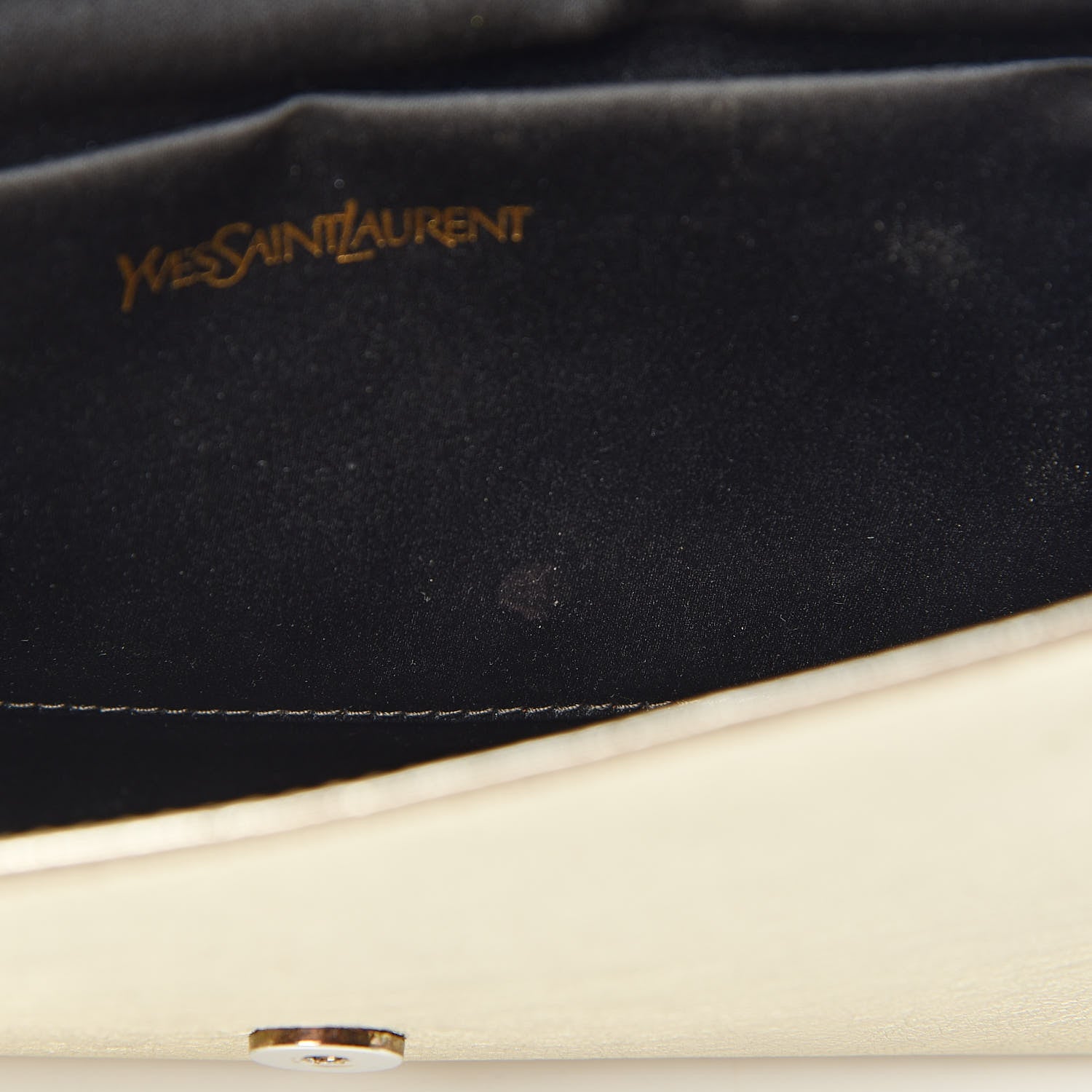 Saint Laurent Metallic Calfskin Large Belle De Jour Clutch Gold 7 of 8
