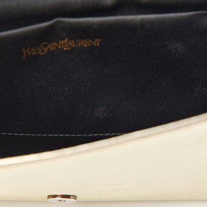 Saint Laurent Metallic Calfskin Large Belle De Jour Clutch Gold 7 of 8