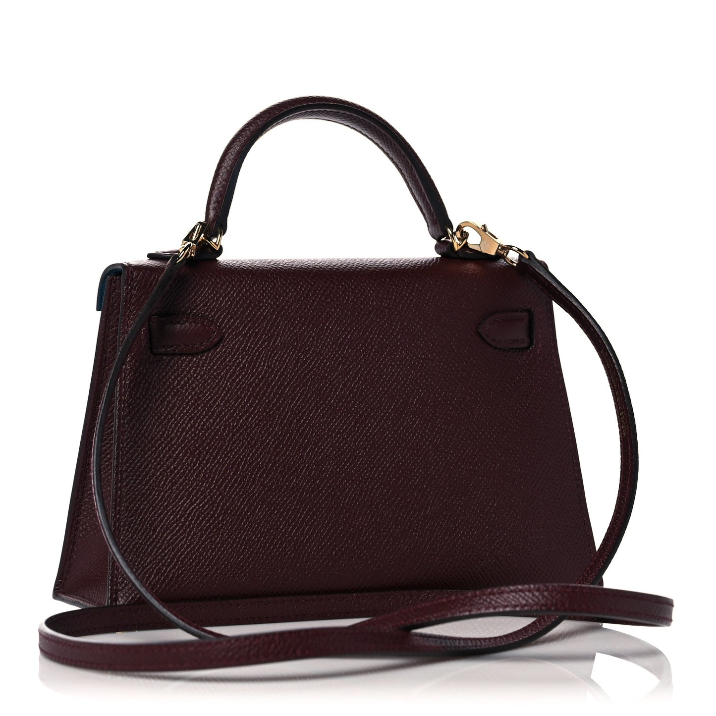 Epsom Horseshoe Mini Kelly Sellier 20 Bordeaux Vert Bosphore