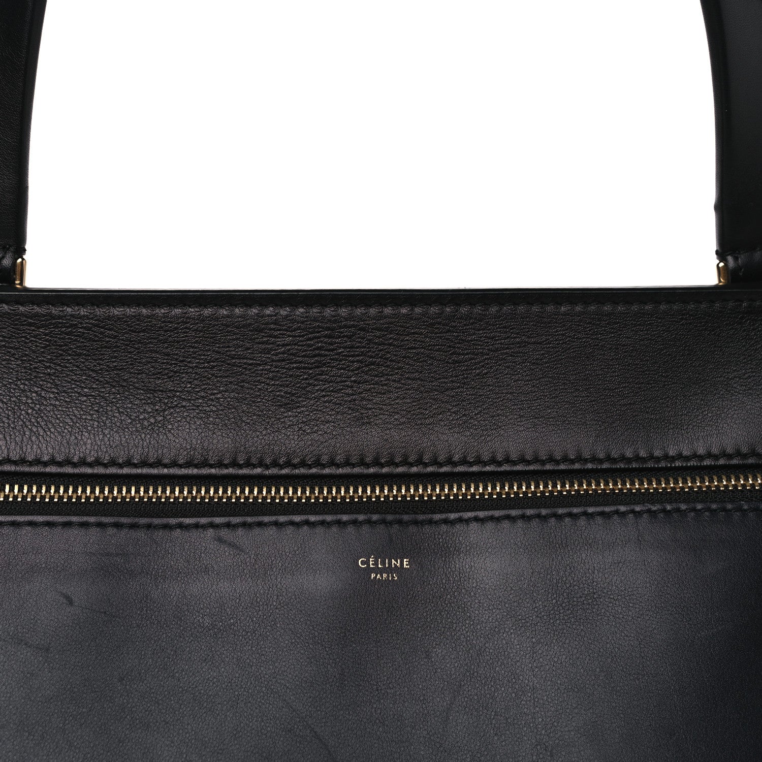 Celine Supple Calfskin Medium Edge Shoulder Bag Navy Blue 8 of 20