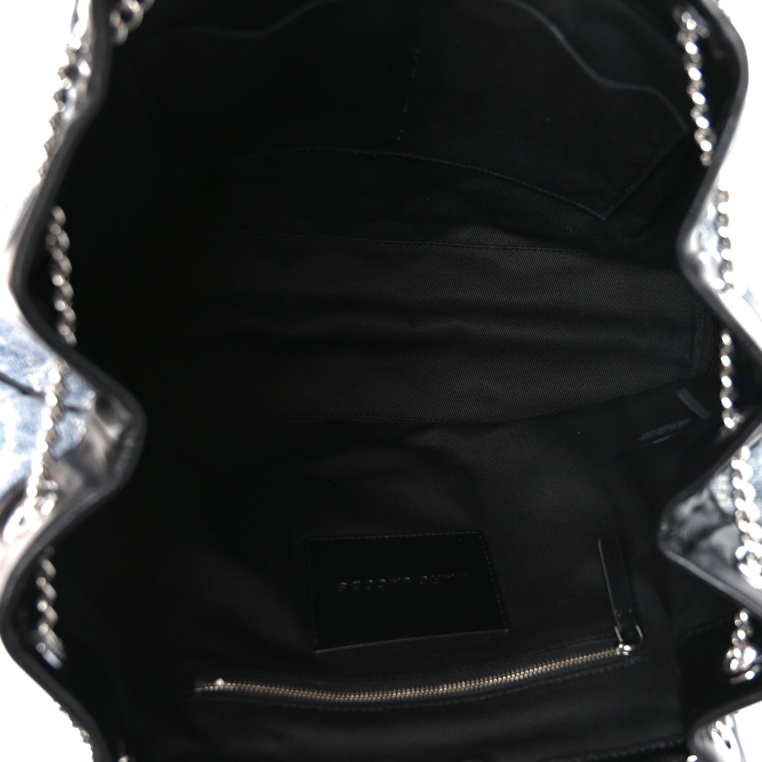 Marc Jacobs Denim Quilted Chain Large The Sack Bag Light Wash Indigo 5 of 9
