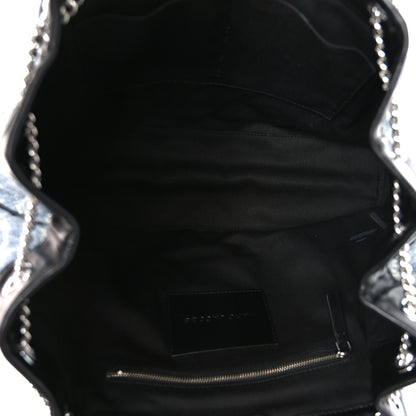 Marc Jacobs Denim Quilted Chain Large The Sack Bag Light Wash Indigo 5 of 9