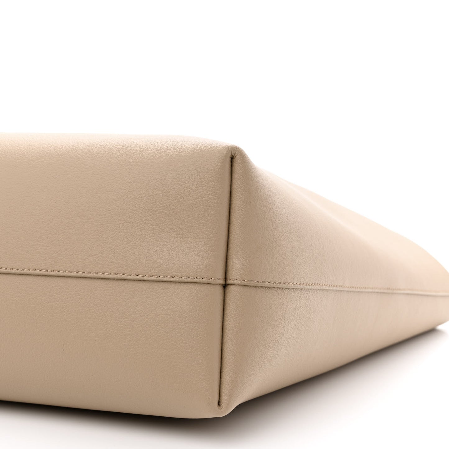 Calfskin Large Shopping Tote Dark Beige