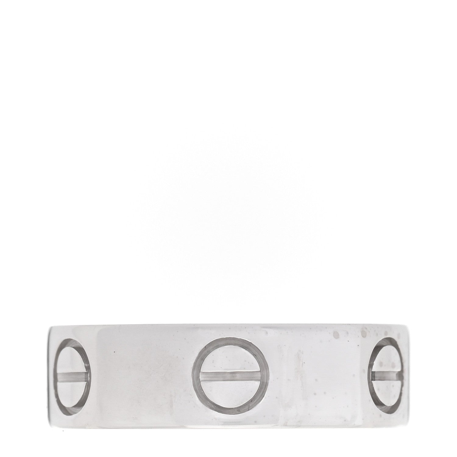 Cartier 18K White Gold 5.5mm LOVE Ring 51 5.75 3 of 4
