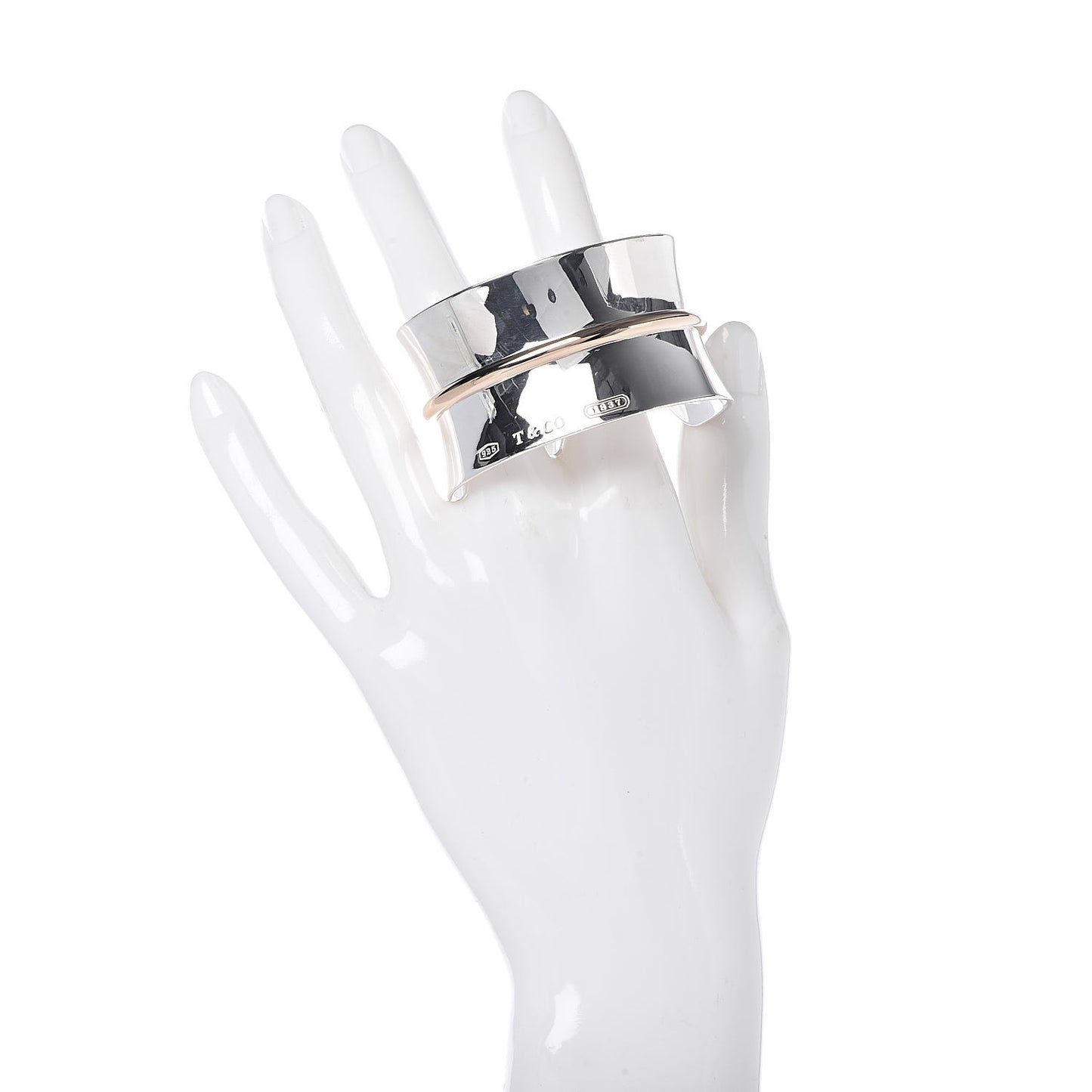 Sterling Silver Rubedo 1837 Wide Cuff Bracelet