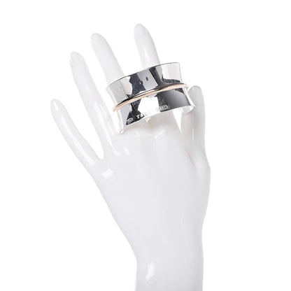 Tiffany Sterling Silver Rubedo 1837 Wide Cuff Bracelet 2 of 4