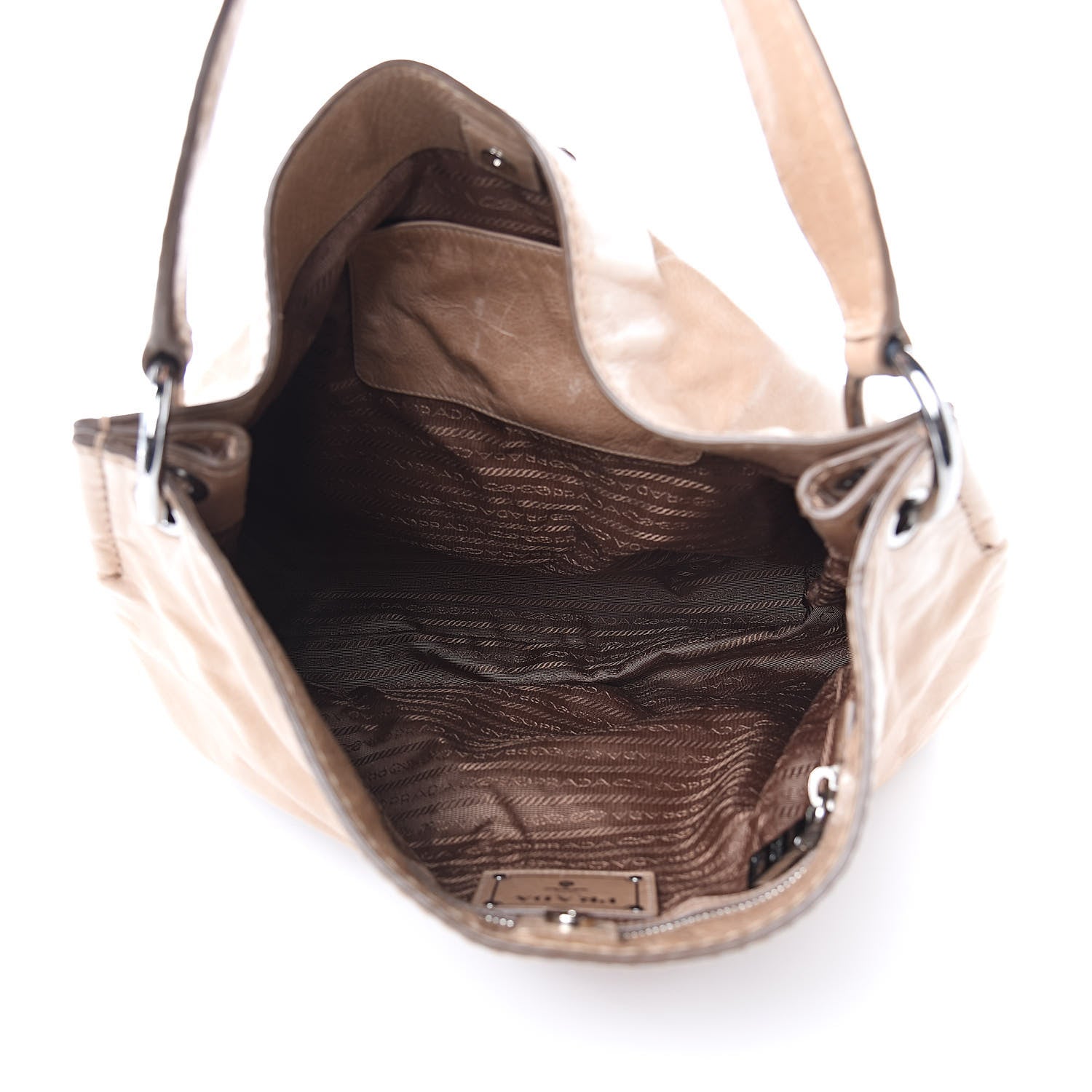 Prada Vitello Shine Hobo Cammeo 5 of 15