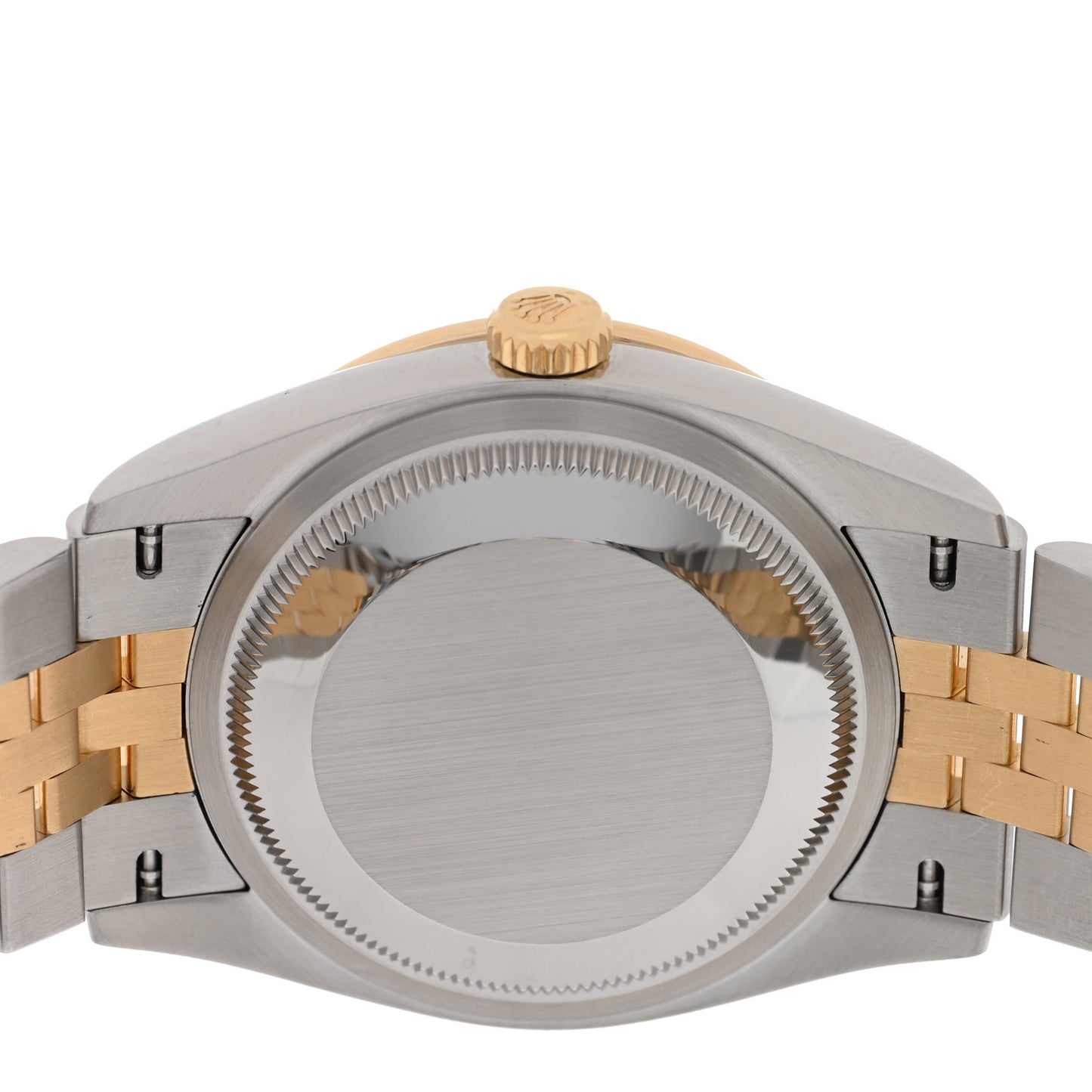 Stainless Steel 18K Yellow Gold Diamond Bezel 36mm Oyster Perpetual Datejust Watch Champagne 126283RBR
