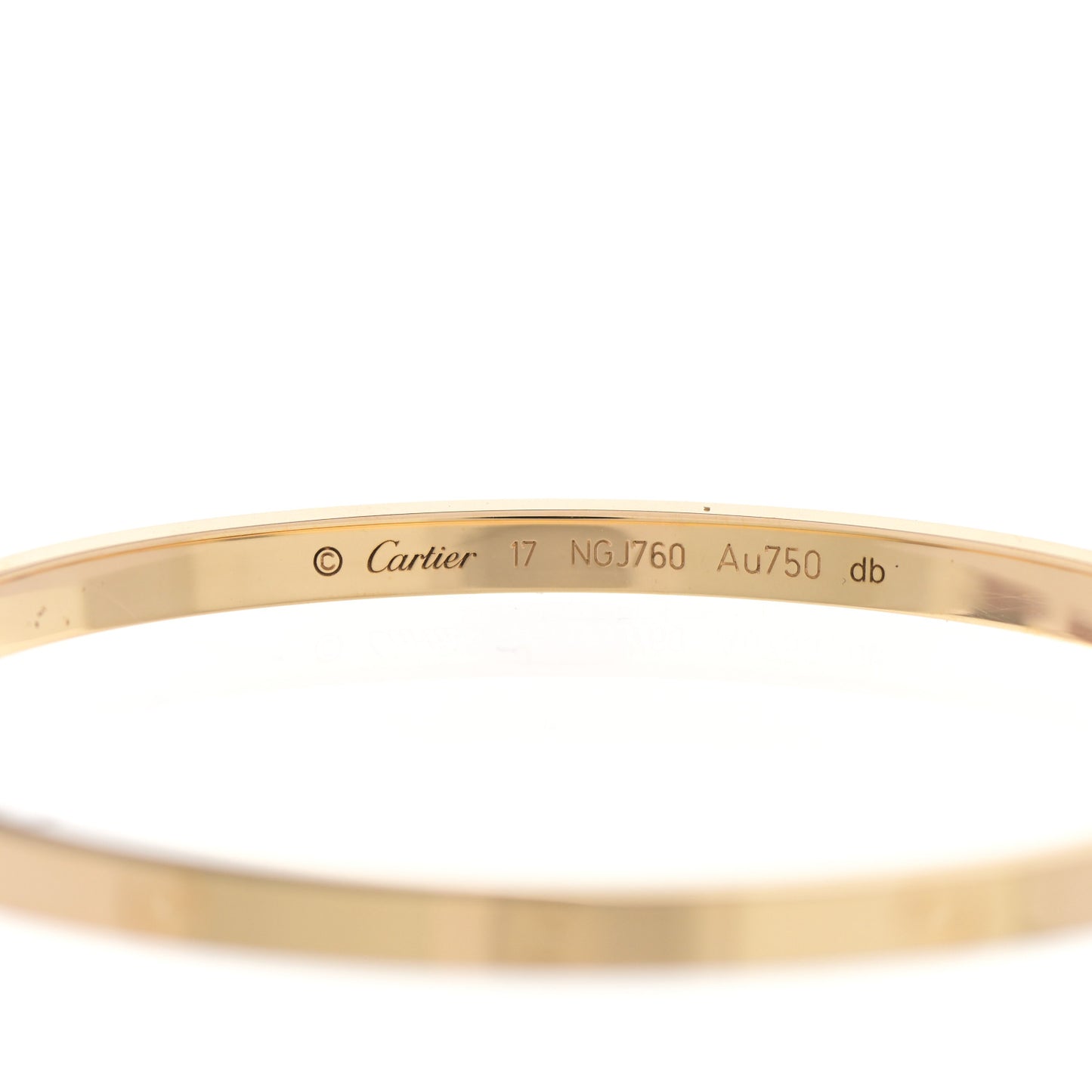18K Yellow Gold Small LOVE Bracelet 17