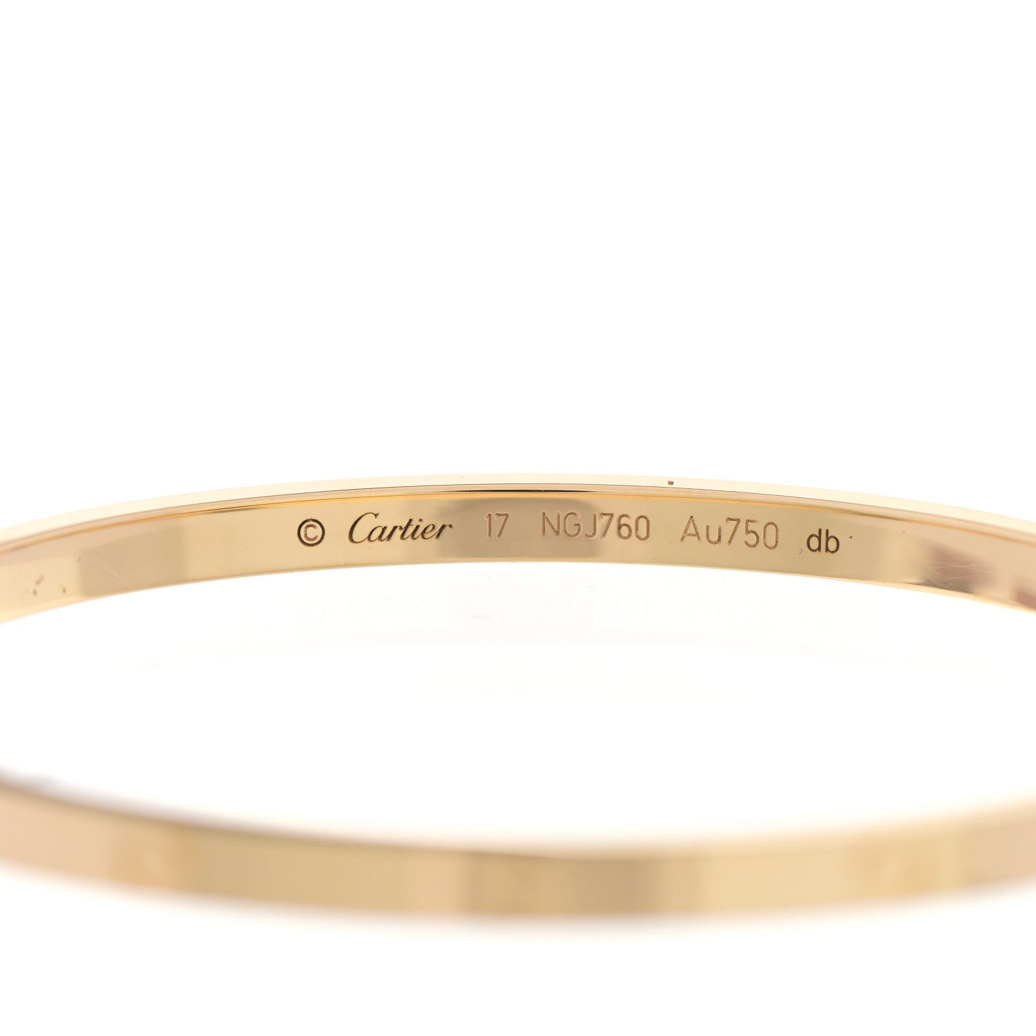 Cartier 18K Yellow Gold Small LOVE Bracelet 17 4 of 5