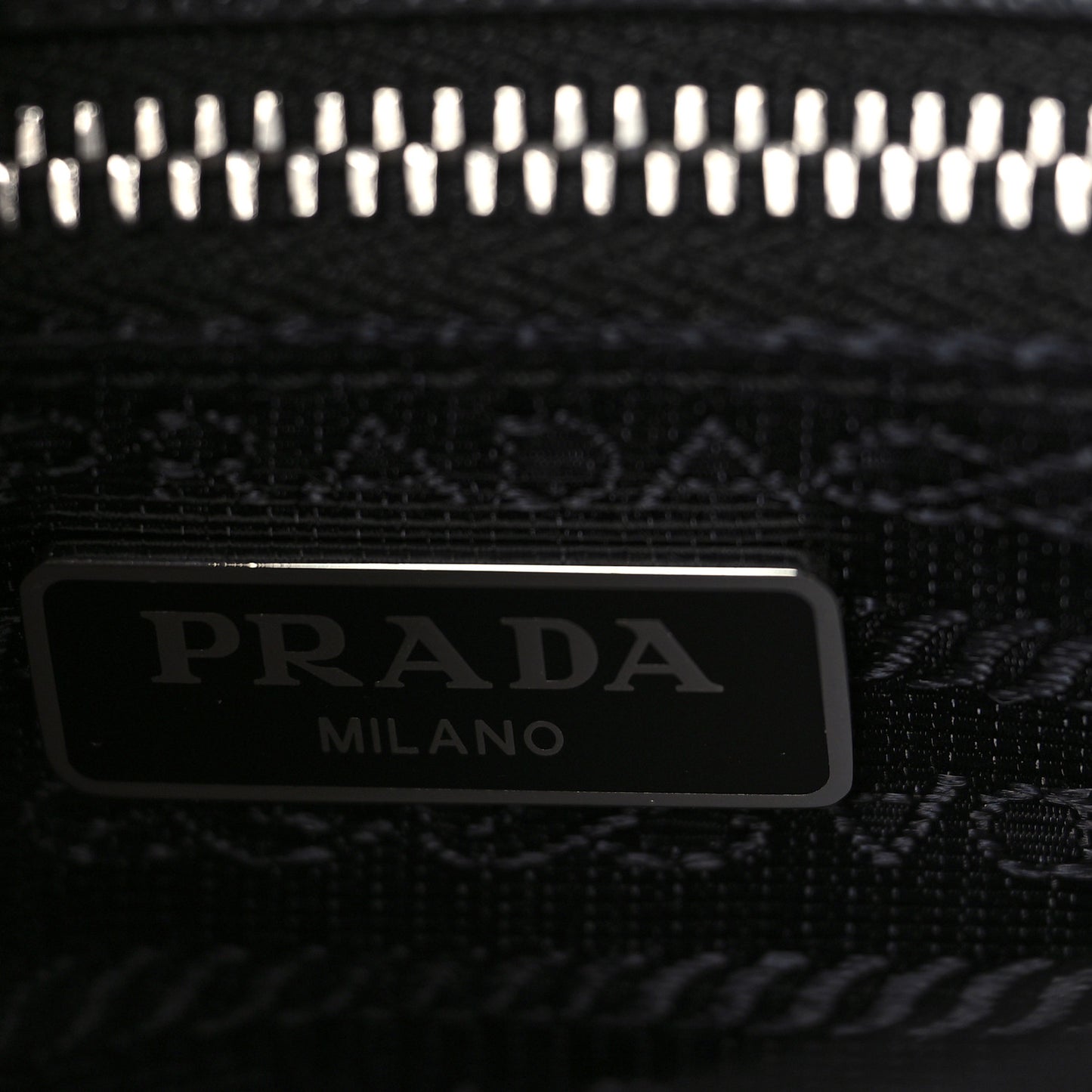 Saffiano Tessuto Nylon Chain Shoulder Bag Black
