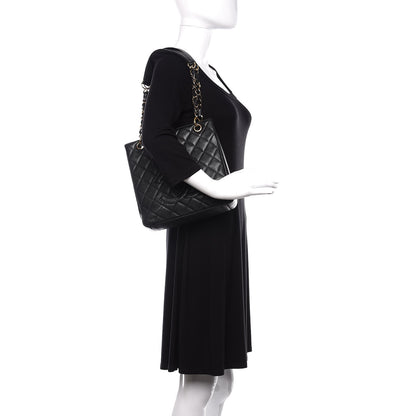 Chanel Caviar Quilted Petit Shopping Tote PST Black 2 of 10