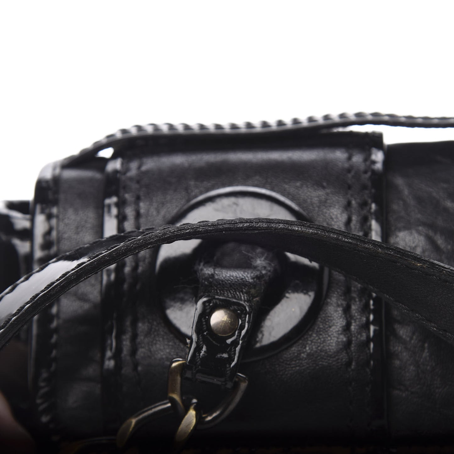 Nappa Patent B Bag Black