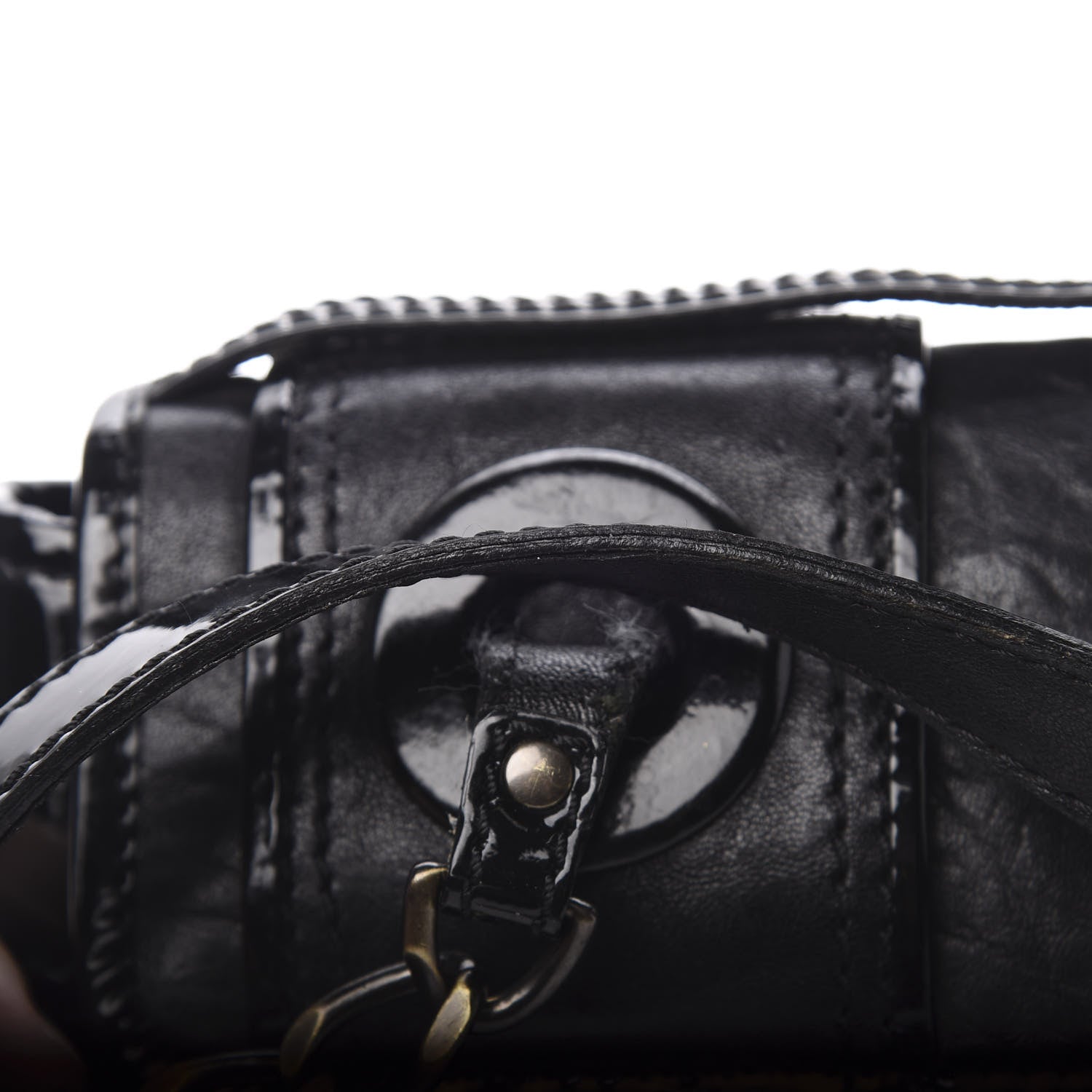 Fendi Nappa Patent B Bag Black 13 of 15