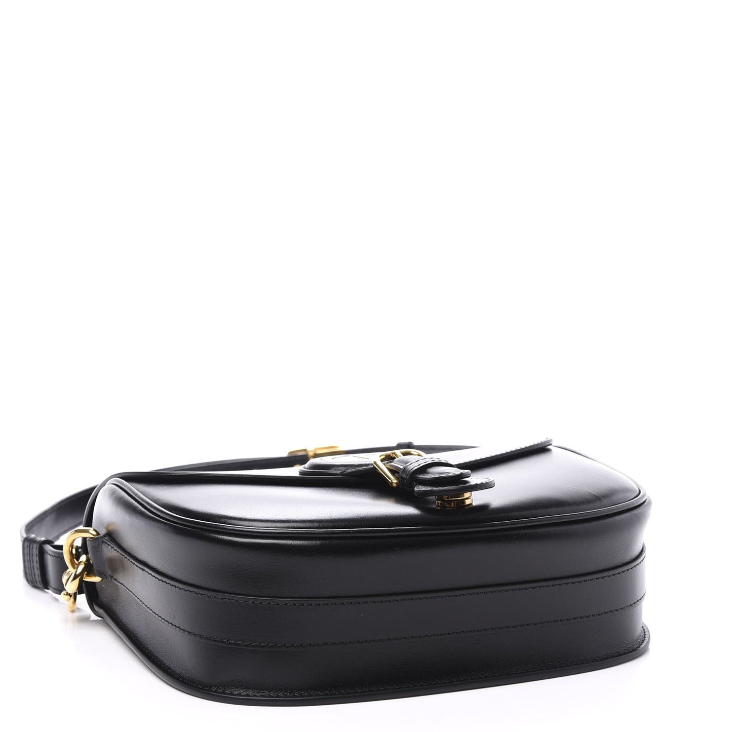 Box Calfskin Medium Bobby Flap Black