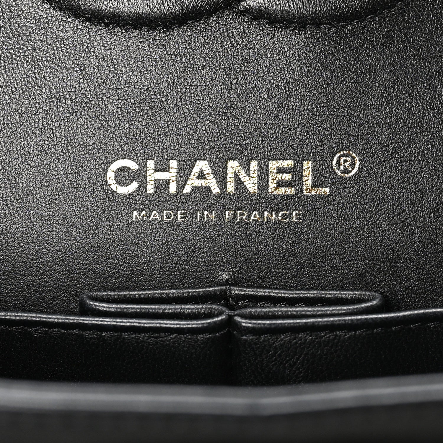 Chanel Lambskin Quilted Medium Double Flap Black White 7 of 11