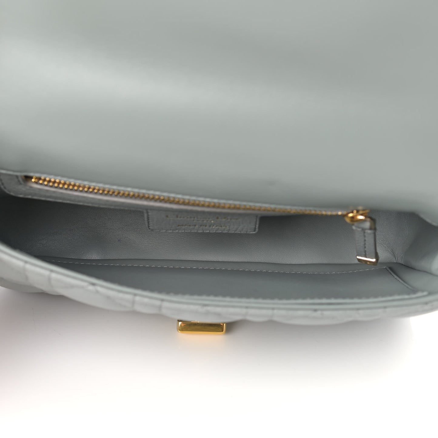 Calfskin Cannage Small Caro Bag Grey