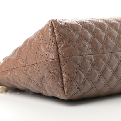Marc Jacobs Lacquered Goatskin Quilted Karlie Satchel Brown 9 of 12