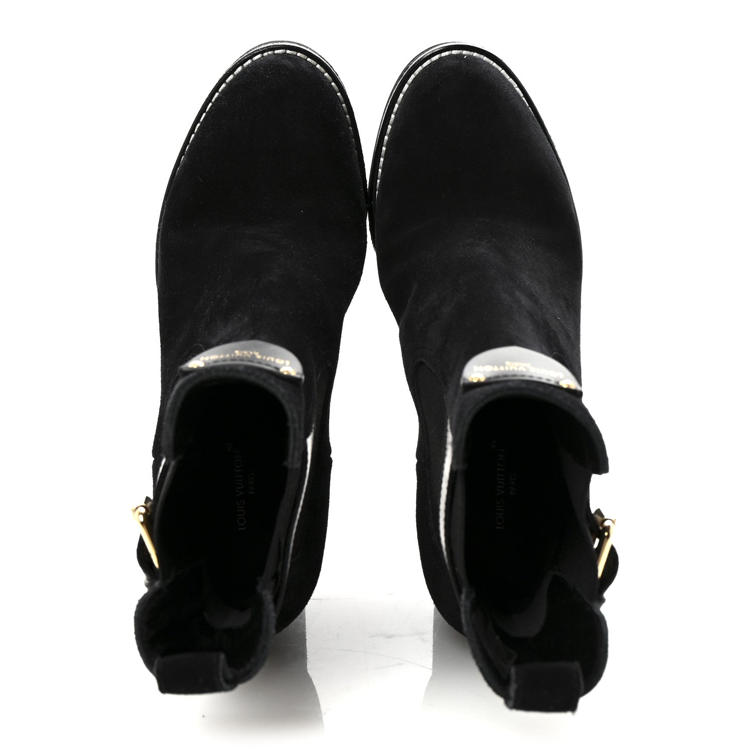 Louis Vuitton LV Suede Beaubourge Ankle Boot 38 Black 2 of 9