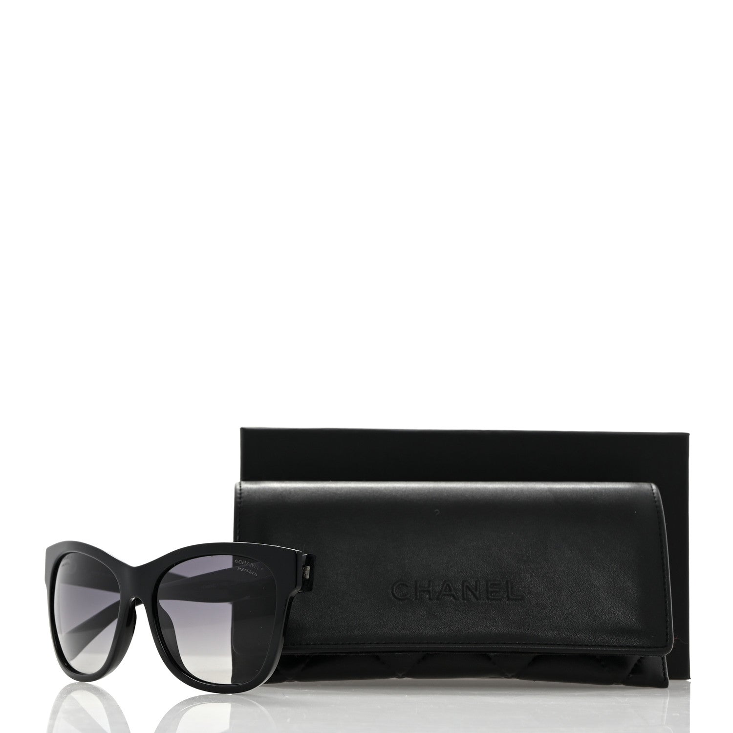 Chanel Acetate Polarized Square CC Sunglasses 5380 Black 8 of 8