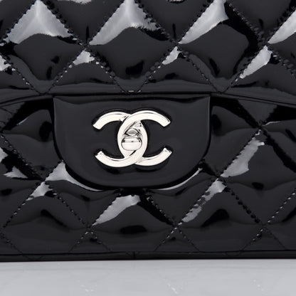 Chanel Patent Quilted Jumbo Double Flap Black 10 of 10