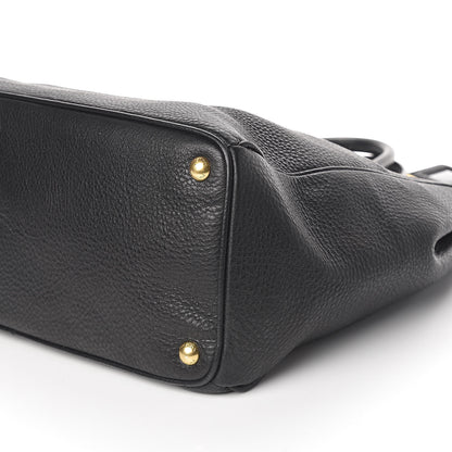 Prada Vitello Daino Tote Black 9 of 10
