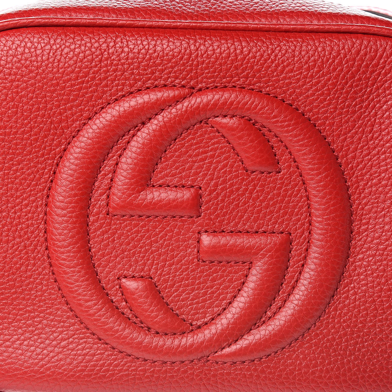 Gucci Pebbled Calfskin Small Soho Disco Bag Tabasco Red 10 of 10