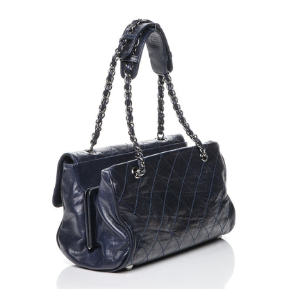 Chanel Lambskin Quilted Ritz Flap Dark Blue 3 of 8