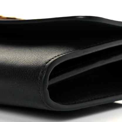 Versace Grained Calfskin Virtus Wallet On Chain Black 7 of 8