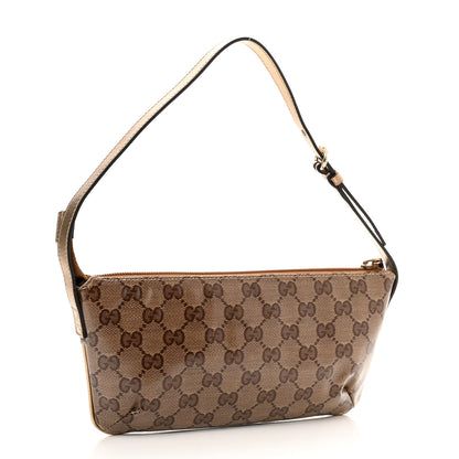 Gucci Crystal Monogram Pretty Boat Pochette Bronze 3 of 10