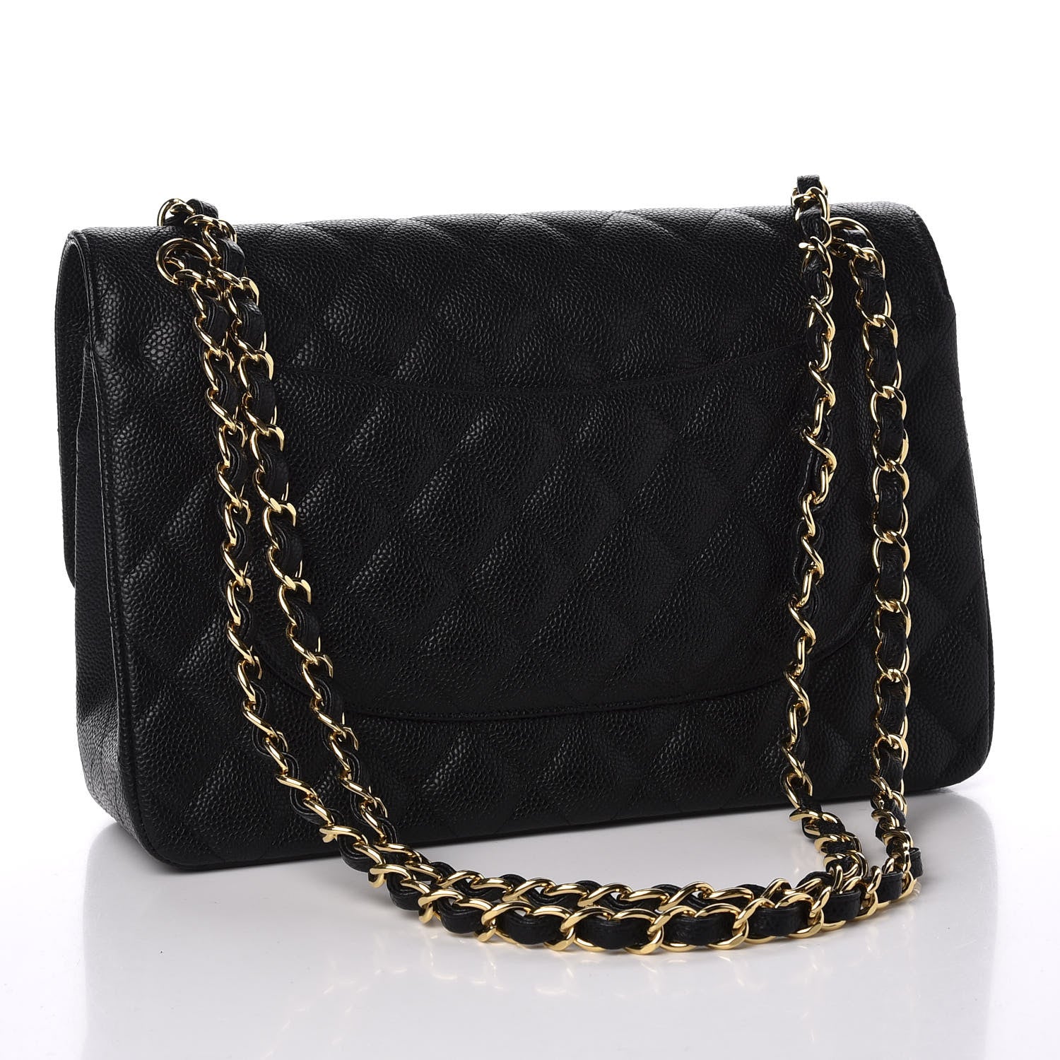 Chanel Caviar Quilted Jumbo Double Flap Black 2 of 9