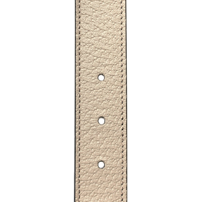 Gucci GG Supreme Monogram Calfskin Double G 30mm Belt 90 36 Beige Mystic White Oatmeal 6 of 7