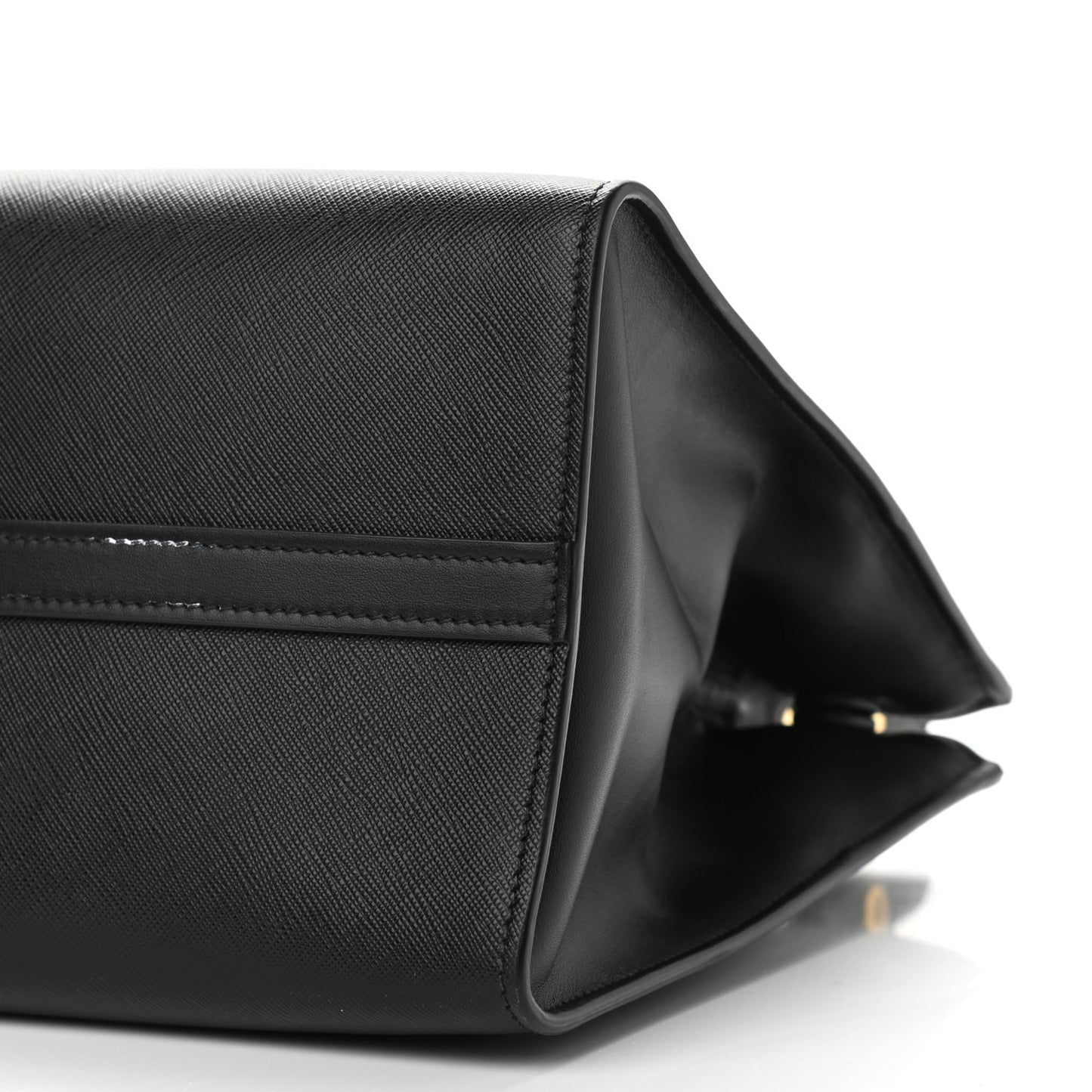 Saffiano City Calfskin Greche Paradigme Bag Black