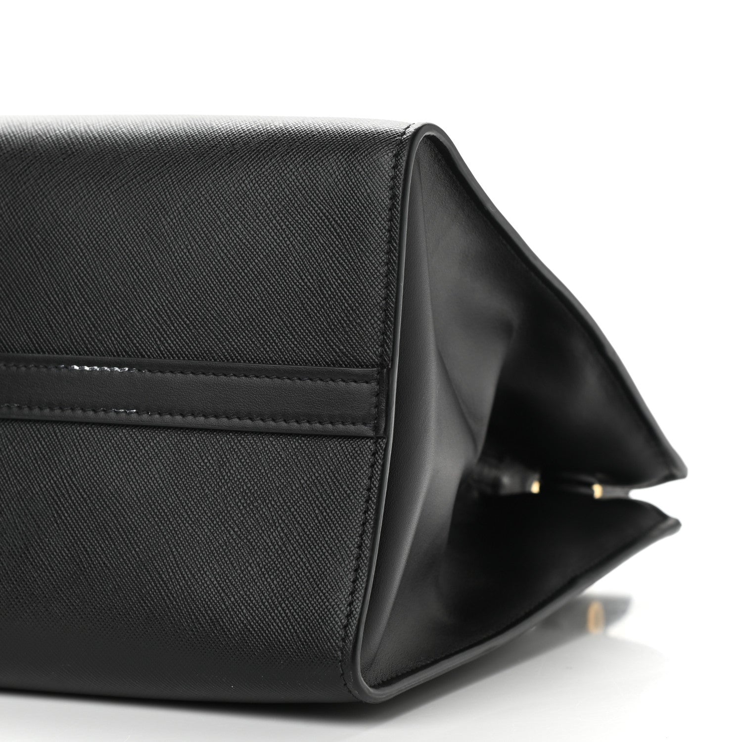 Prada Saffiano City Calfskin Greche Paradigme Bag Black 9 of 10