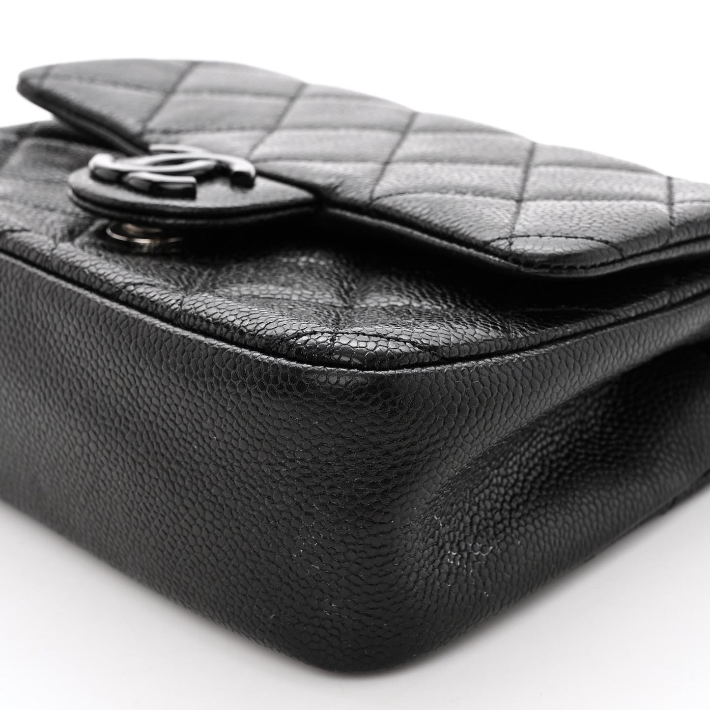 Caviar Quilted Incognito Mini Square Flap Black